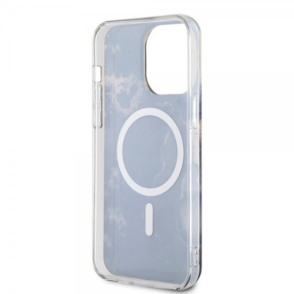 Guess iPhone 14 Pro Max Cover Golden Marble MagSafe Sort