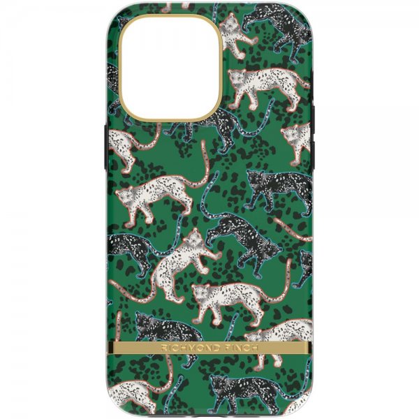 Richmond & Finch iPhone 14 Pro Max Cover Green Leopard