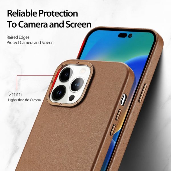 Dux Ducis iPhone 14 Pro Max Cover Grit Series MagSafe Brun