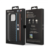 BMW iPhone 14 Pro Max Cover Hexagonal mønster Sort