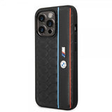 BMW iPhone 14 Pro Max Cover Hexagonal mønster Sort