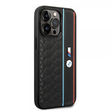 BMW iPhone 14 Pro Max Cover Hexagonal mønster Sort