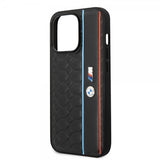 BMW iPhone 14 Pro Max Cover Hexagonal mønster Sort