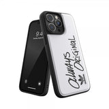 Adidas iPhone 14 Pro Max Cover Inlay Embroidery Case Hvid Sort