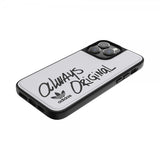 Adidas iPhone 14 Pro Max Cover Inlay Embroidery Case Hvid Sort
