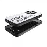Adidas iPhone 14 Pro Max Cover Inlay Embroidery Case Hvid Sort