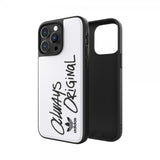 Adidas iPhone 14 Pro Max Cover Inlay Embroidery Case Hvid Sort