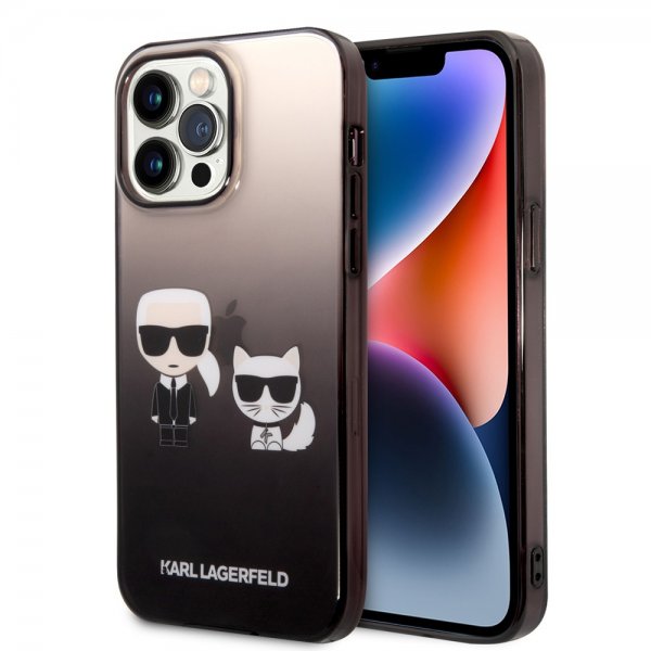 Karl Lagerfeld iPhone 14 Pro Max Cover Karl & Choupette Gradient Sort