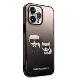 Karl Lagerfeld iPhone 14 Pro Max Cover Karl & Choupette Gradient Sort