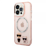 Karl Lagerfeld iPhone 14 Pro Max Cover Karl & Choupette MagSafe Rosa