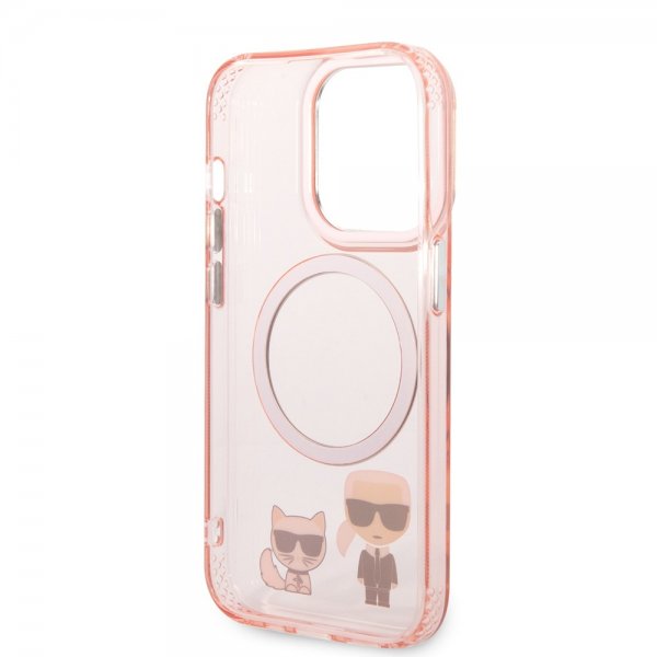 Karl Lagerfeld iPhone 14 Pro Max Cover Karl & Choupette MagSafe Rosa