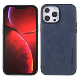 X-Level iPhone 14 Pro Max Cover Lædertekstur Blå