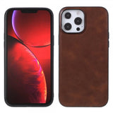 X-Level iPhone 14 Pro Max Cover Lædertekstur Brun