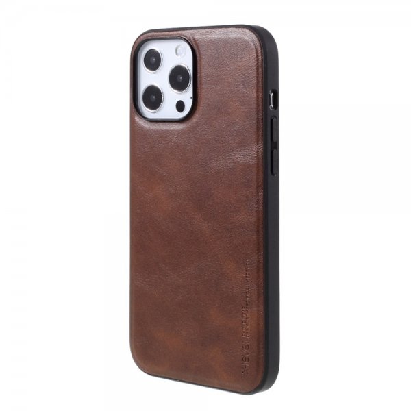X-Level iPhone 14 Pro Max Cover Lædertekstur Brun
