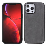 X-Level iPhone 14 Pro Max Cover Lædertekstur Grå