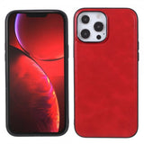 X-Level iPhone 14 Pro Max Cover Lædertekstur Rød