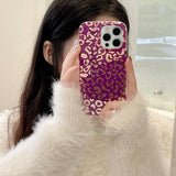 iPhone 14 Pro Max Cover Leopardmønster Lilla
