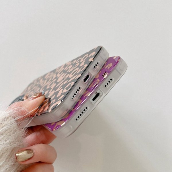 iPhone 14 Pro Max Cover Leopardmønster Lilla
