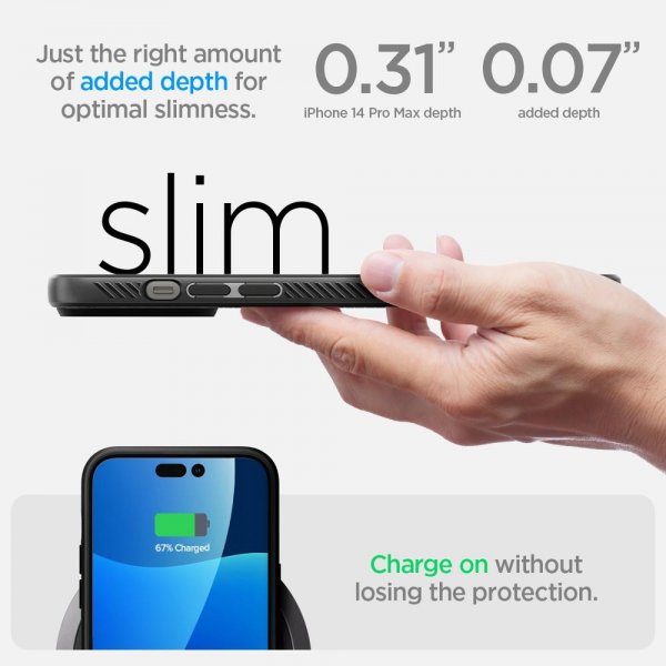 Spigen iPhone 14 Pro Max Cover Liquid Air Mat Sort