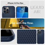 Spigen iPhone 14 Pro Max Cover Liquid Air Navy Blue