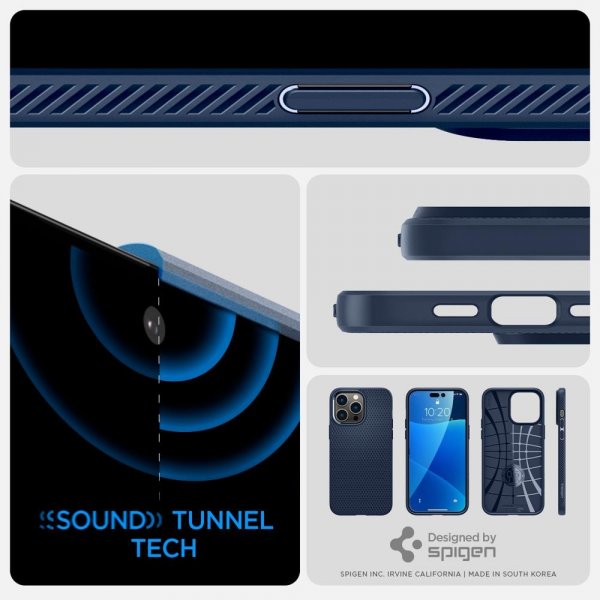 Spigen iPhone 14 Pro Max Cover Liquid Air Navy Blue