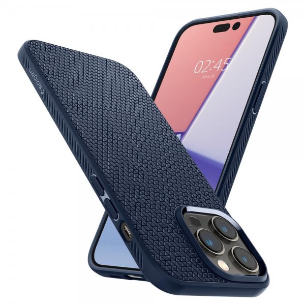 Spigen iPhone 14 Pro Max Cover Liquid Air Navy Blue