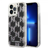 Karl Lagerfeld iPhone 14 Pro Max Cover Liquid Glitter Monogram Sort