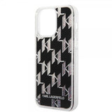 Karl Lagerfeld iPhone 14 Pro Max Cover Liquid Glitter Monogram Sort
