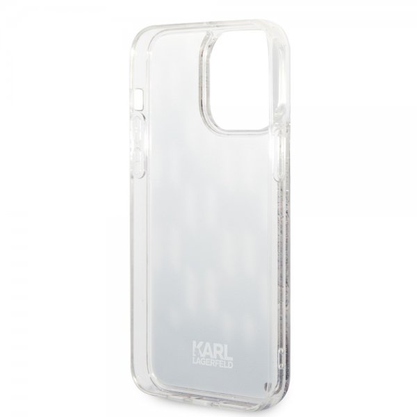 Karl Lagerfeld iPhone 14 Pro Max Cover Liquid Glitter Monogram Sort