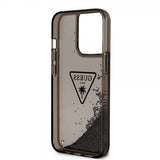 Guess iPhone 14 Pro Max Cover Liquid Glitter Gennemsigtig Sort