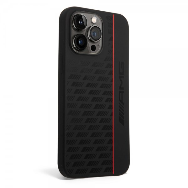 AMG iPhone 14 Pro Max Cover Liquid Silicone Carbon Pattern Sort