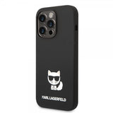 Karl Lagerfeld iPhone 14 Pro Max Cover Liquid Silicone Choupette Sort