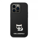 Karl Lagerfeld iPhone 14 Pro Max Cover Liquid Silicone Choupette Sort