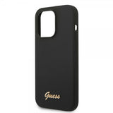 Guess iPhone 14 Pro Max Cover Liquid Silicone Metal Logo Sort