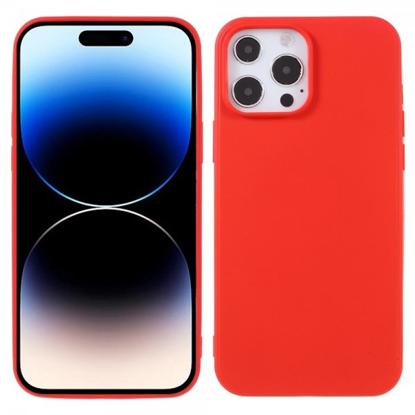X-Level iPhone 14 Pro Max Cover Flydende Silikone Rød