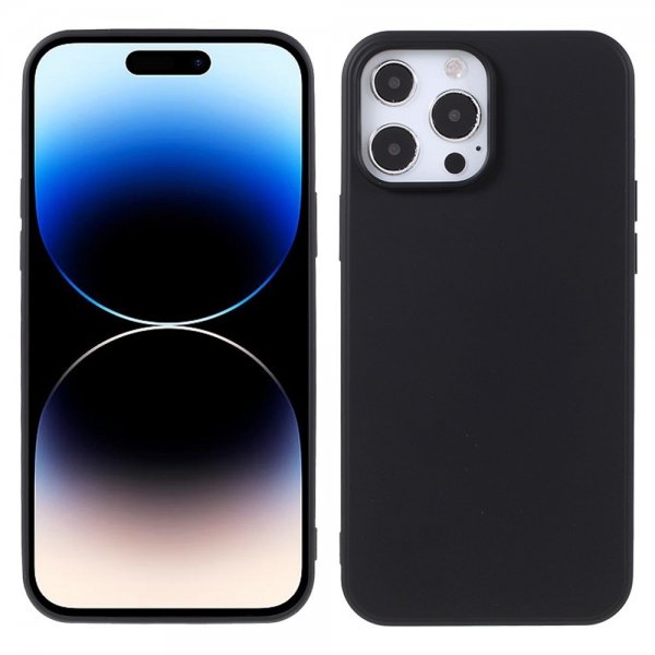 X-Level iPhone 14 Pro Max Cover Flydende Silikone Sort
