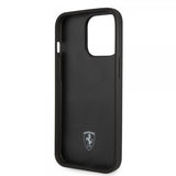 Ferrari iPhone 14 Pro Max Cover Logo Perforeret Sort Rød