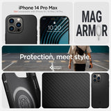 Spigen iPhone 14 Pro Max Cover Mag Armor MagFit Mat Sort