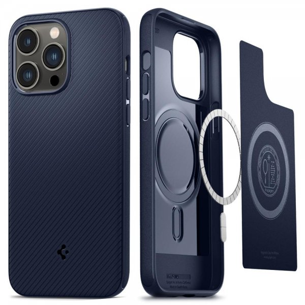 Spigen iPhone 14 Pro Max Cover Mag Armor MagFit Navy Blue