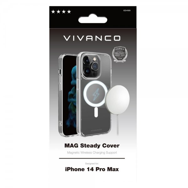 Vivanco iPhone 14 Pro Max Skal Mag Steady Transparent