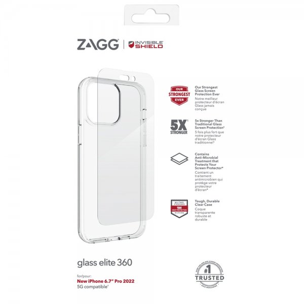 ZAGG InvisibleShield iPhone 14 Pro Max Cover med Skærmbeskyttelse Glass Elite 360