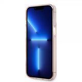 Karl Lagerfeld iPhone 14 Pro Max Cover Monogram Vertical Stripe Pink