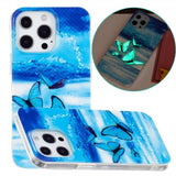 iPhone 14 Pro Max Cover Motiv Blå Sommerfugle