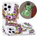 iPhone 14 Pro Max Cover Motiv Blomster og Hjort