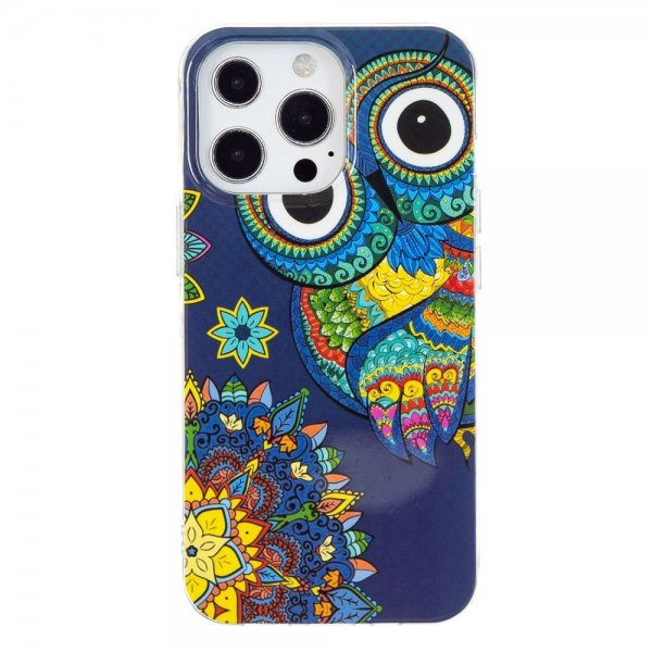 iPhone 14 Pro Max Cover Motiv Farverig Ugle