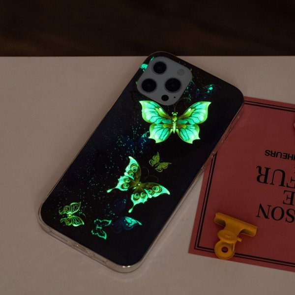 iPhone 14 Pro Max Cover Motiv Gyldne Sommerfugle