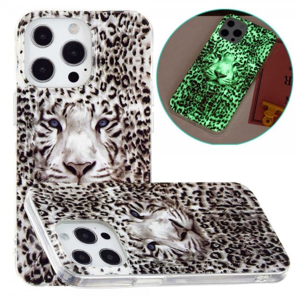 iPhone 14 Pro Max Cover Motiv Hvid Tiger