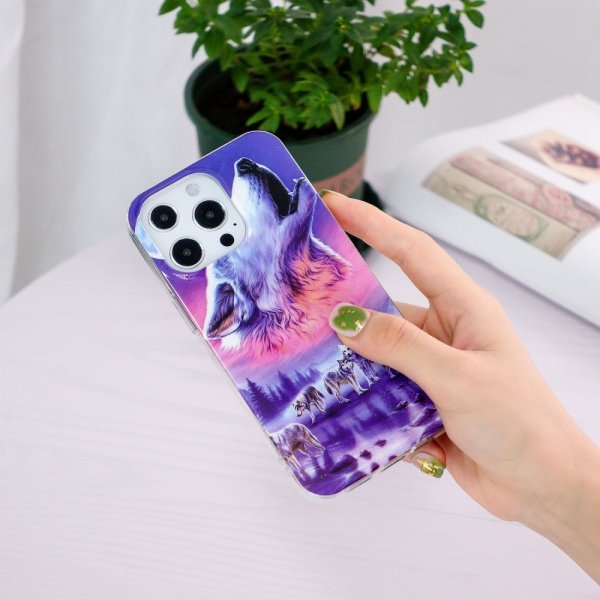 iPhone 14 Pro Max Cover Motiv Hylende Ulv