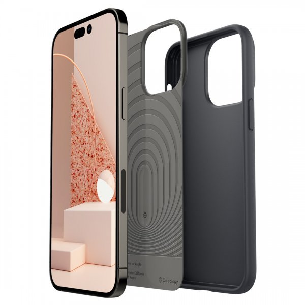 Caseology iPhone 14 Pro Max Cover med Skærmbeskyttelse Nano Pop 360 Black Sesame