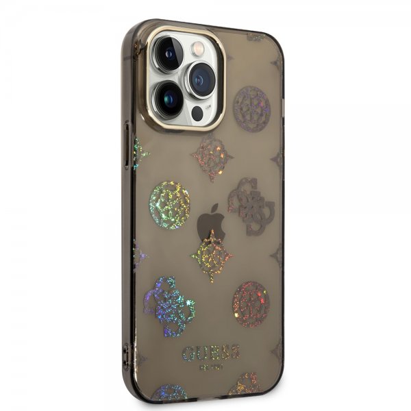 Guess iPhone 14 Pro Max Cover Peony Glitter Sort